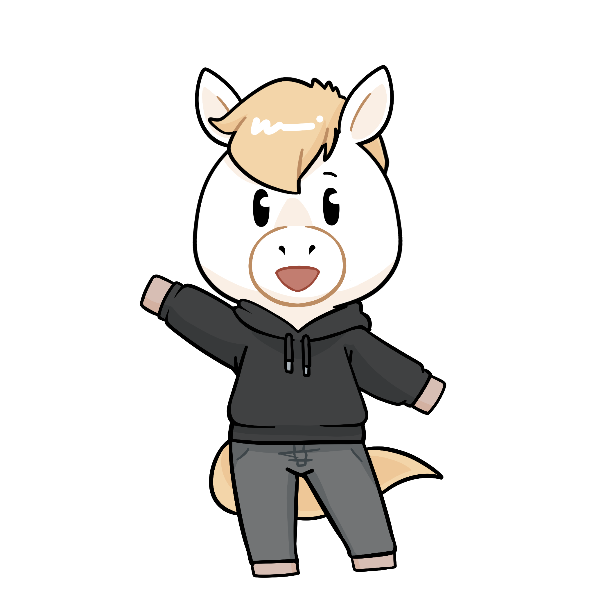 Das Bild zeigt das winkende Maskottchen des Hannover Game Dev MeetUps.